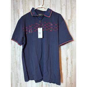 Men's Pavini Polo Shirt Size XL Blue NWT‎
